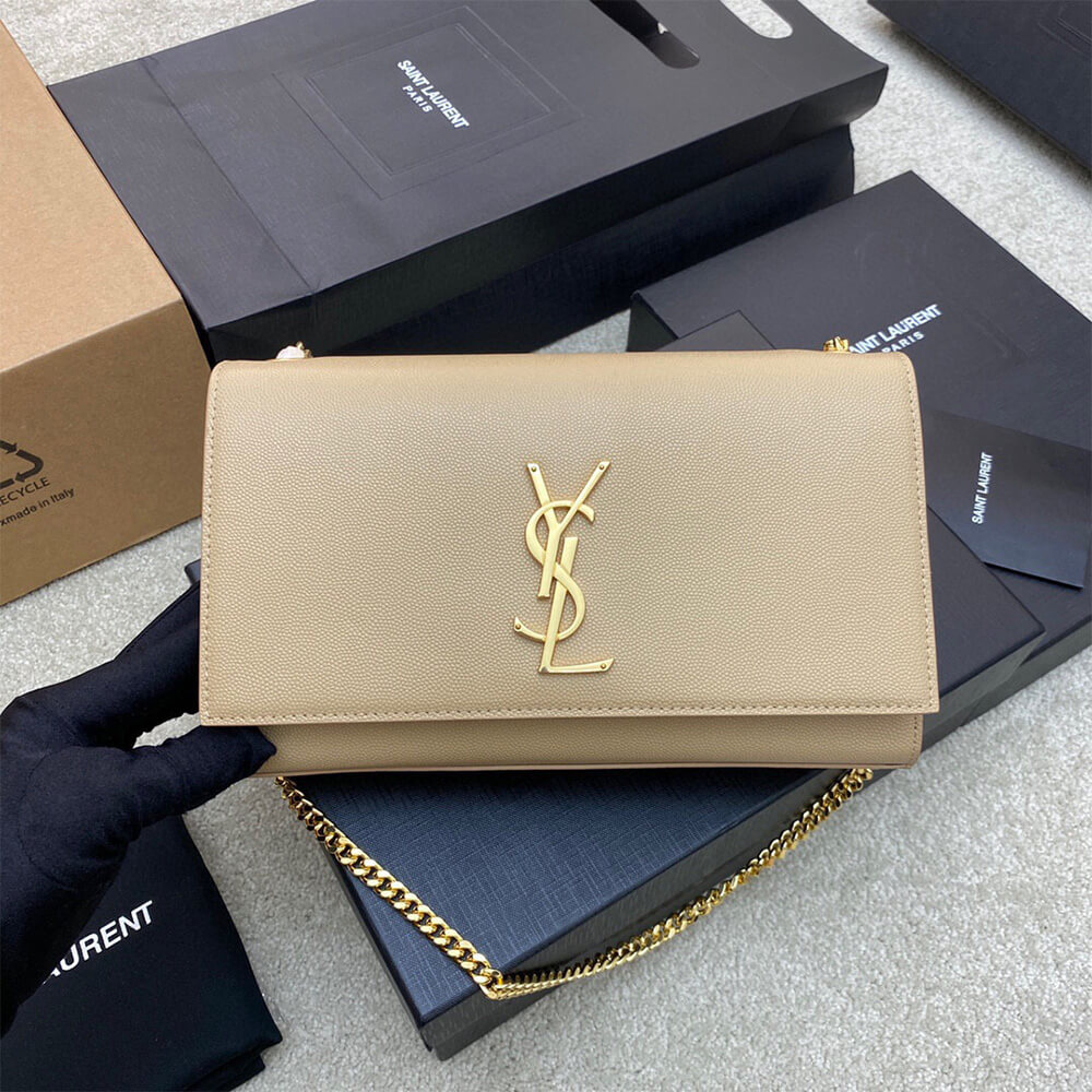 YSL kate medium in grain de poudre embossed leather