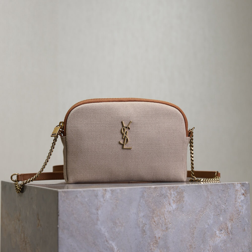 YSL GABY zipped pouch in canvas